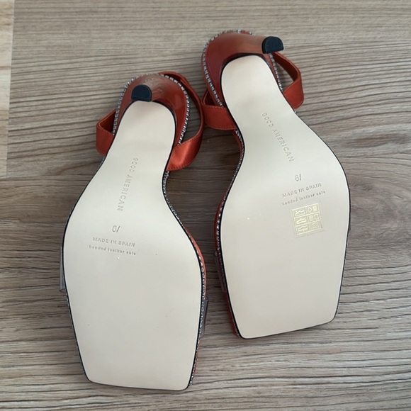 NEW Good American Crystal Crush Heel Sandals - Picture 3 of 7